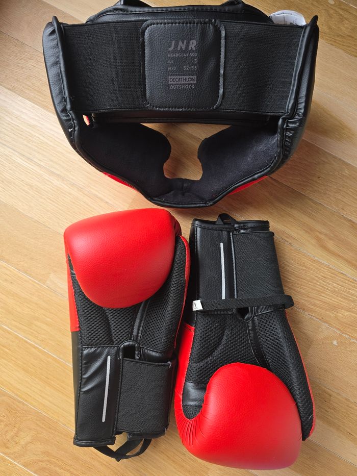 Ensemble casque et gants de boxe junior - photo numéro 2
