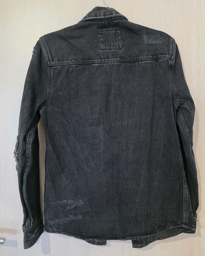Veste en jean noir Zara S - photo numéro 2