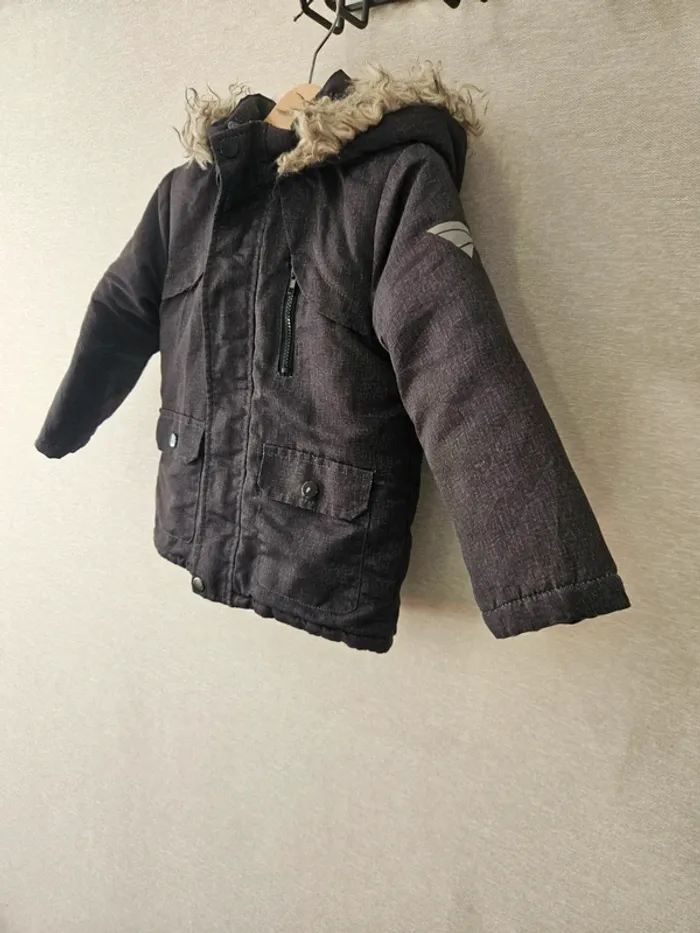 Parka gris 36 mois mes petits cailloux - photo numéro 3