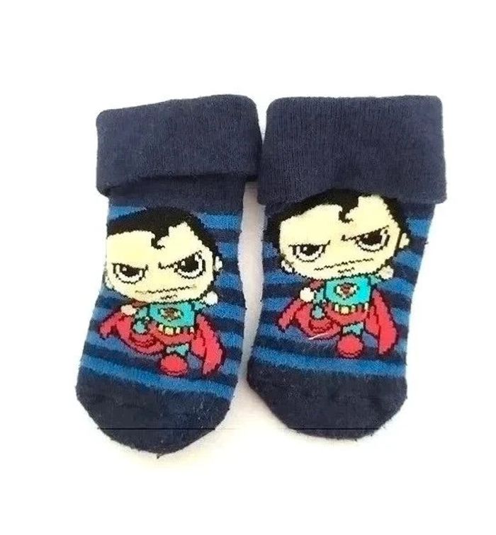 Chaussettes épaisses automne hiver Superman bébé pointure 13-15