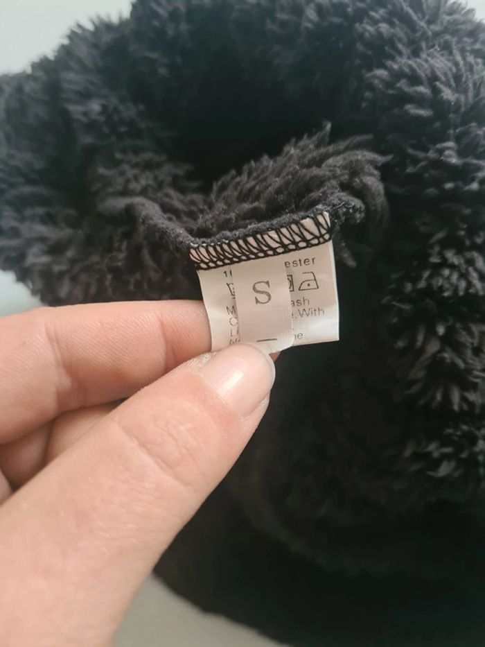 Short de pyjama noir en pilou pilou tout doux taille S, élastique de 32 à 46cm - photo numéro 6