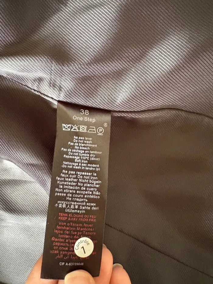 Lot blazer et chemise One Step – tailles 38 et 36 – motif moucheté noir marron - photo numéro 10