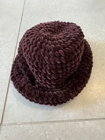 Chapeau marron, taille unique, pour femme, très bon état