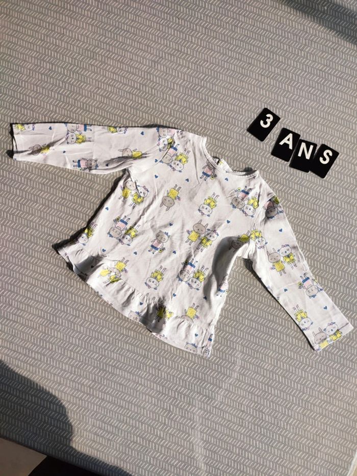 T-shirt manches longues fille - Tex - 3 ans
