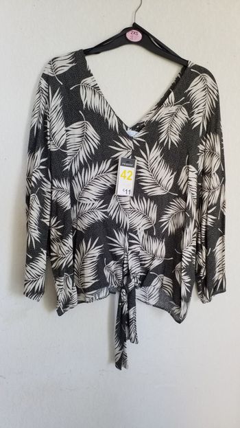 Chemisier bicolores à nouer taille 42 neuf