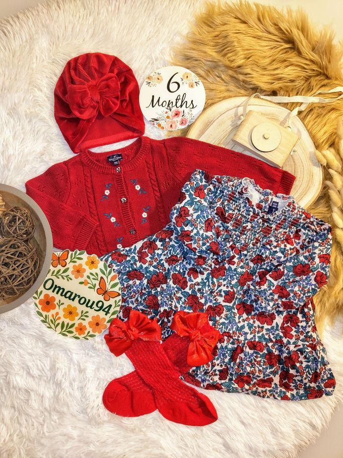 Ensemble complet automne/hiver sergent major fille 6 mois 🎀 - photo numéro 3