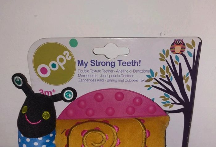 Doudou escargot et jeu pour les dents oops - photo numéro 2