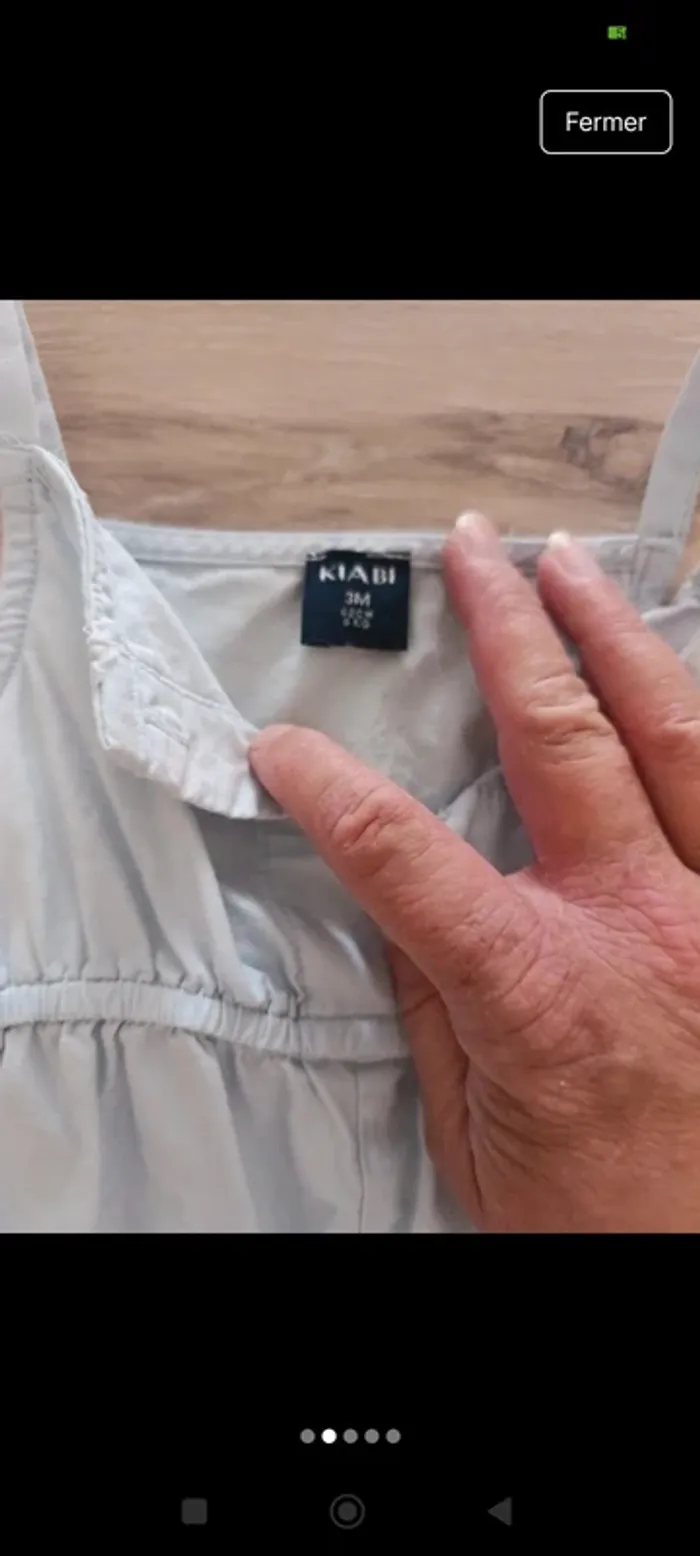 Combinaison été 3 mois kiabi bleu ciel - photo numéro 2
