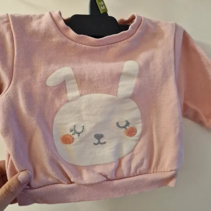 9 mois pull / sweat rose - photo numéro 2