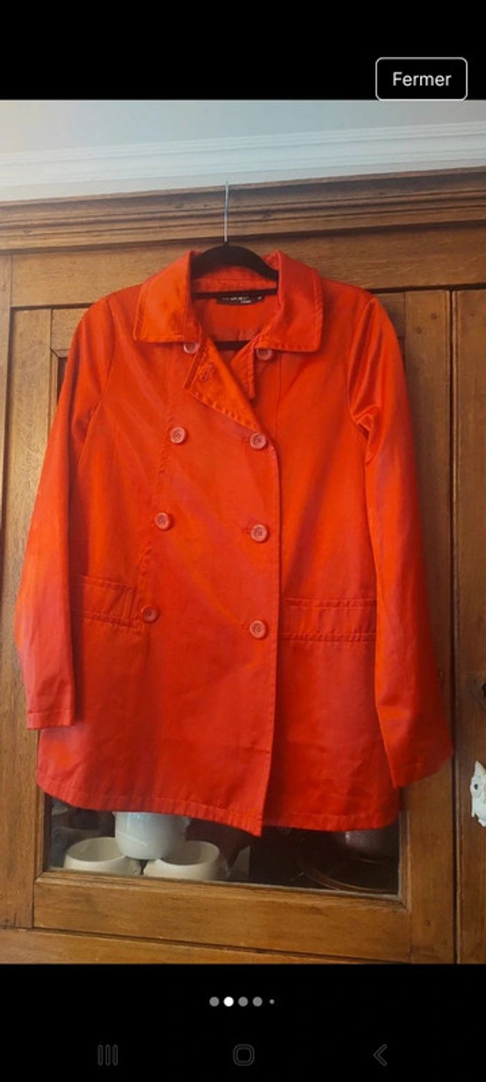 Veste trench rouge Vue sur Mer Ladies taille 38 - photo numéro 3