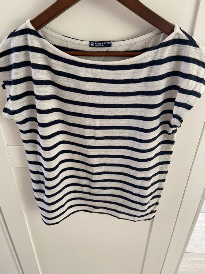 Marinière Petit Bateau en lin Très bon état - photo numéro 2