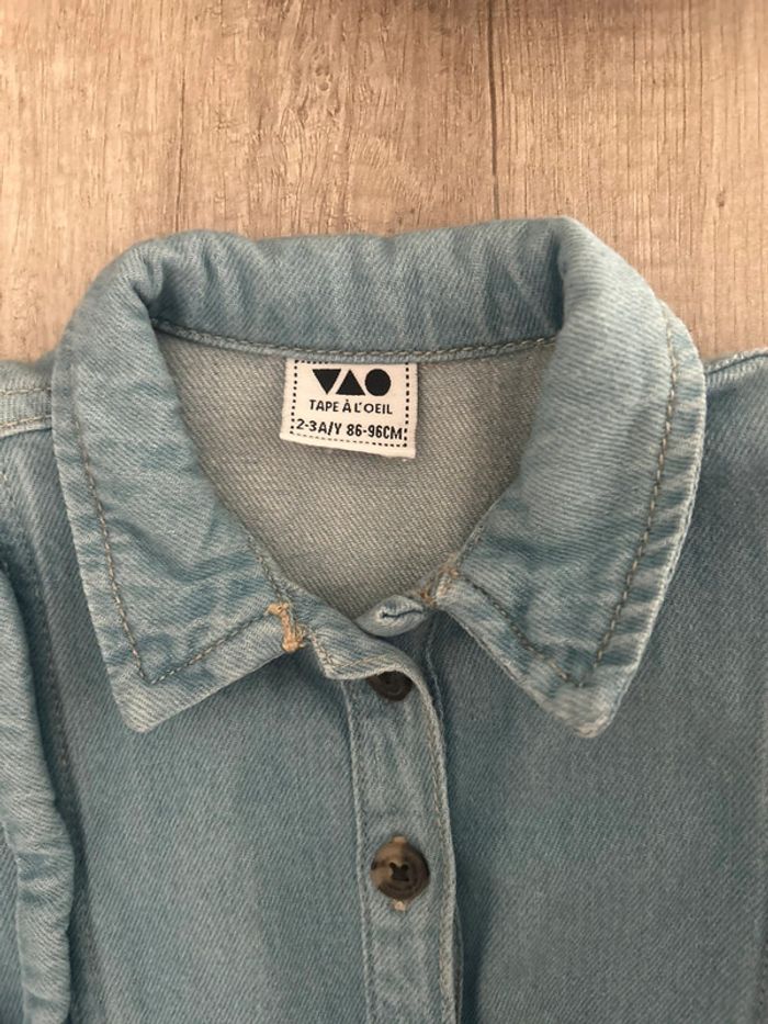 Combinaison en jeans bleu clair 2-3 ans tape à l’œil - photo numéro 2