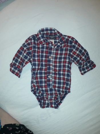 Oshkosh body chemise à carreaux taille 6 mois