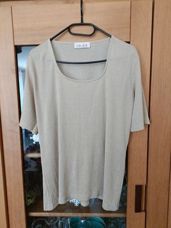 Tee-shirt doré paillettes Celaïa