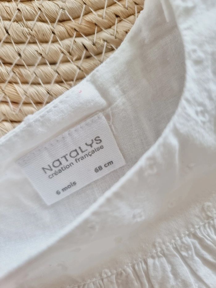 Robe blanche Natalys 6mois - photo numéro 2