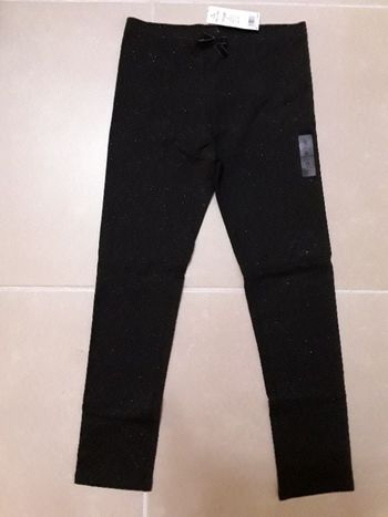 Pantalon legging noir à paillettes fille 9 ans TAO NEUF
