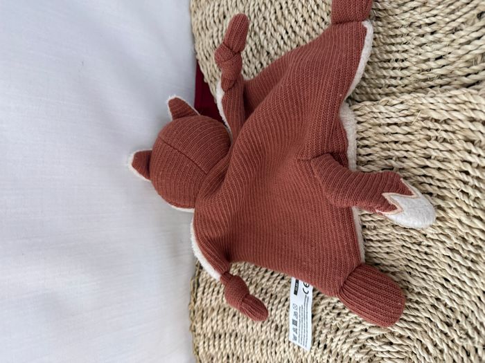 Doudou Plat Renard Blanc Marron Hema - photo numéro 4