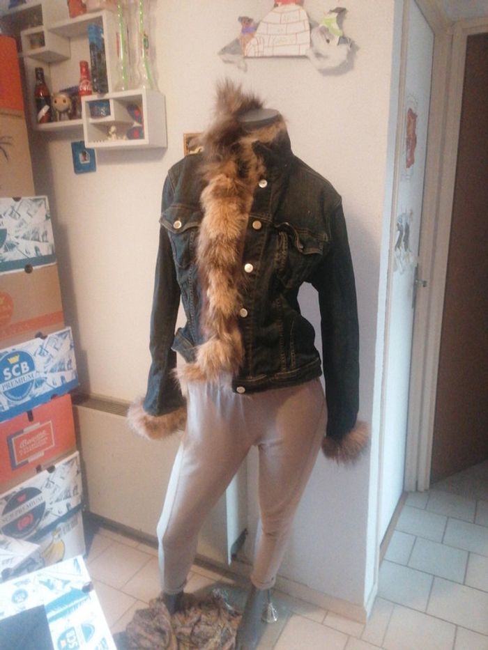 Veste en jeans taille unique