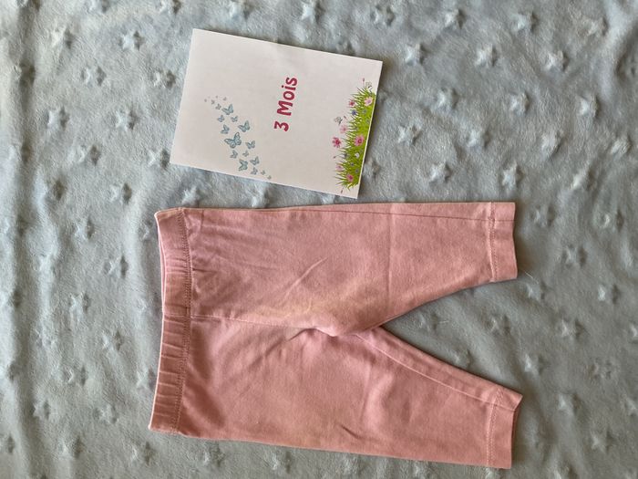 legging long rose taille élastique mots d'enfants 3 mois - photo numéro 2