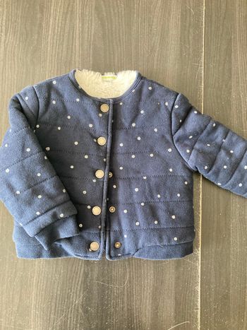 Veste bleu marine fourrée