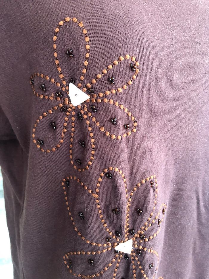 T-shirt marron vintage 46/48 - photo numéro 2