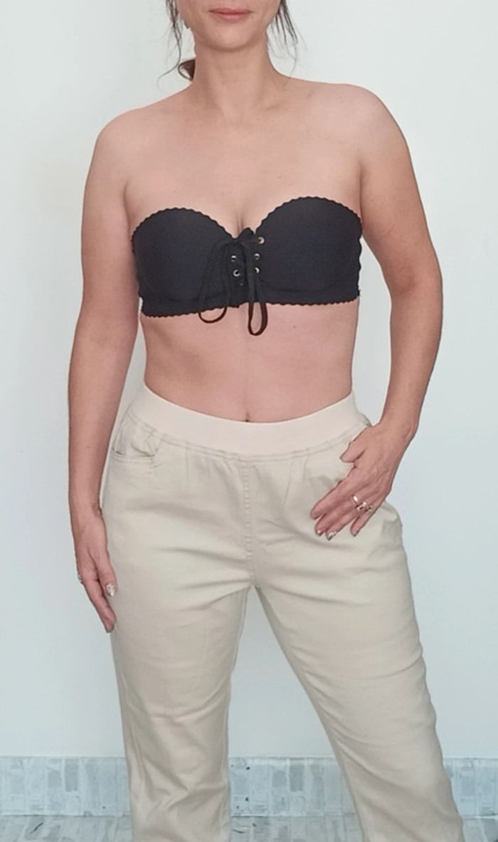 Pantalon casual beige basique intemporel T 40 - photo numéro 3