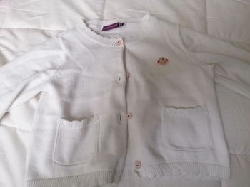 Gilet bébé fille blanc