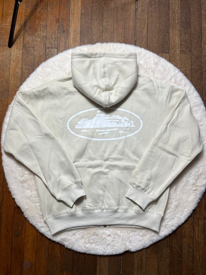 Sweat à capuche beige corteiz - neuf sans étiquette taille M - photo numéro 3