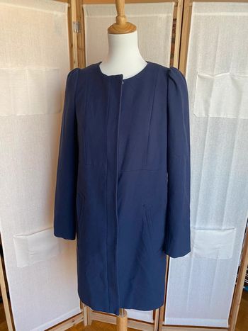 Manteau veste longue bleu marine 38 H&M