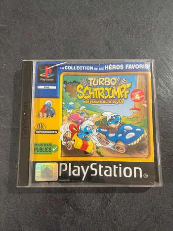 Jeux vidéos PS1 Turbo Schtroumpf Mon premier jeu de course