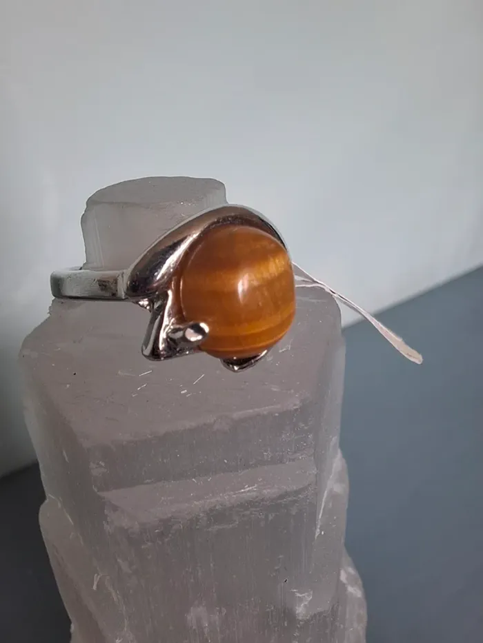 Bague Œil de tigre - Taille 17 - photo numéro 2