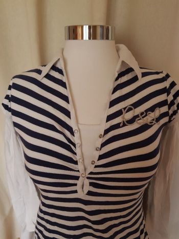 Tee-shirt manches longues style marinière