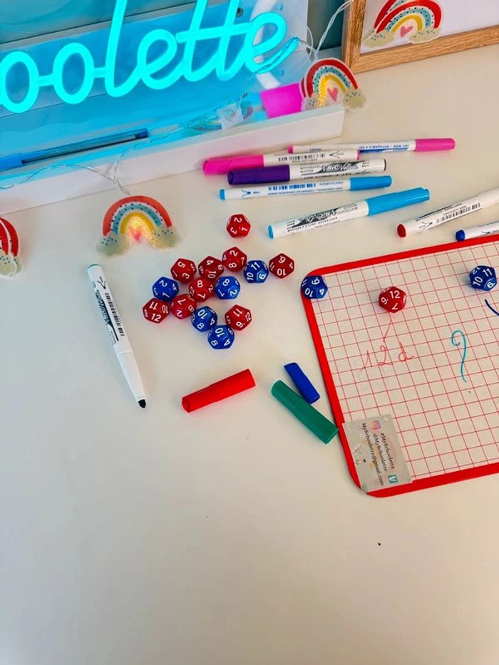 Dé à 12 faces numérotés de 1 à 12 : Jeux mathématiques - photo numéro 8