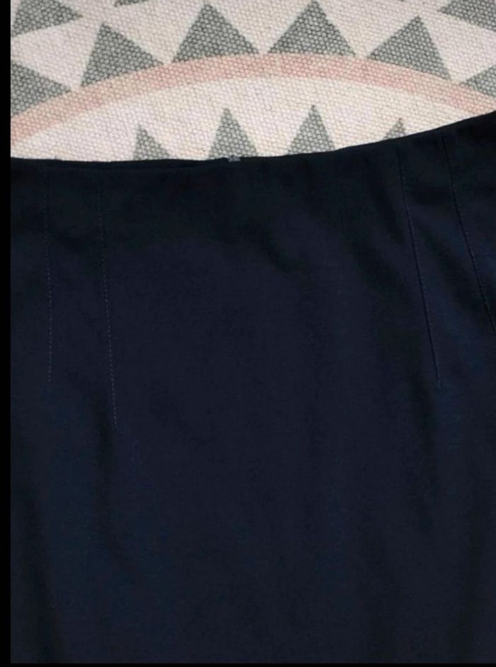 Jupe  mi-longue  Marine - Viscose  Nylon -  L  - Parfait  État - photo numéro 6