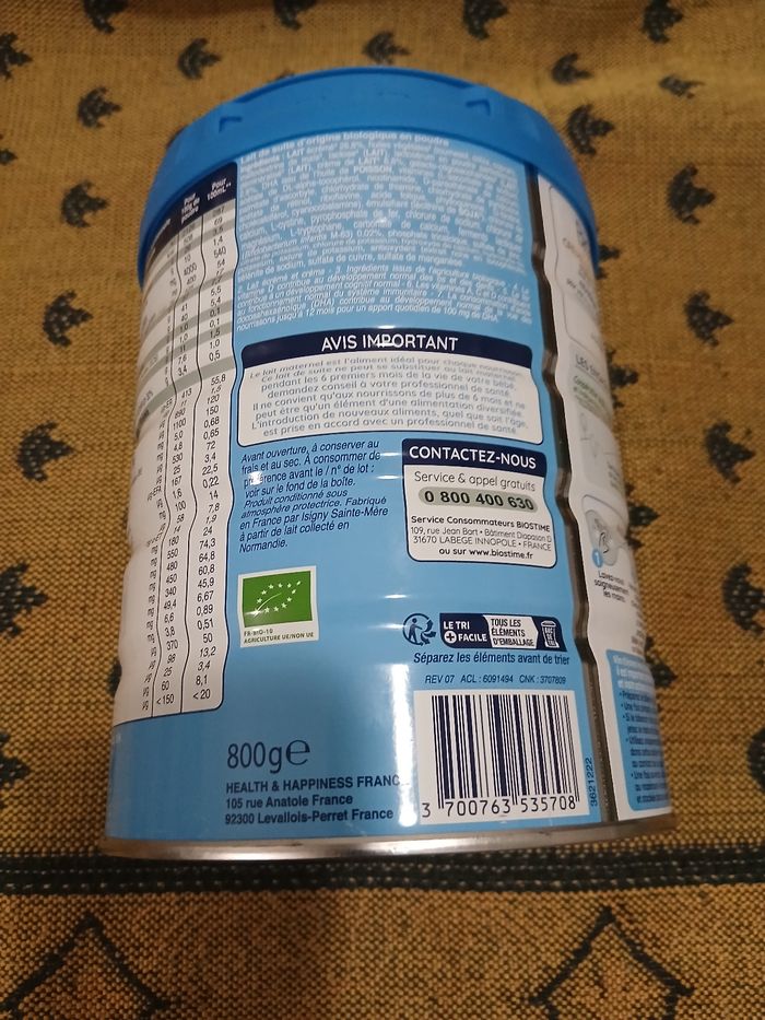 Lait infantil Biostime 2 - photo numéro 3