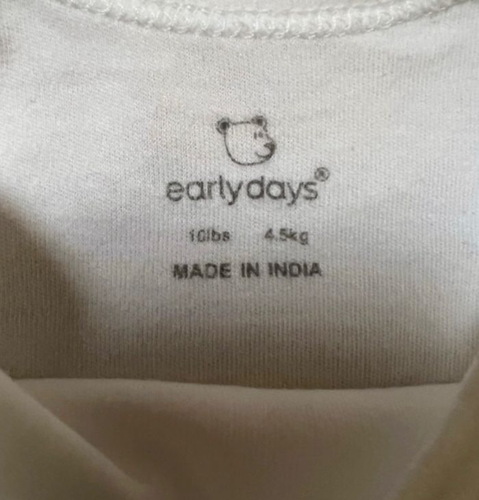 Lot de 6 bodies manches courtes 1 mois - photo numéro 3