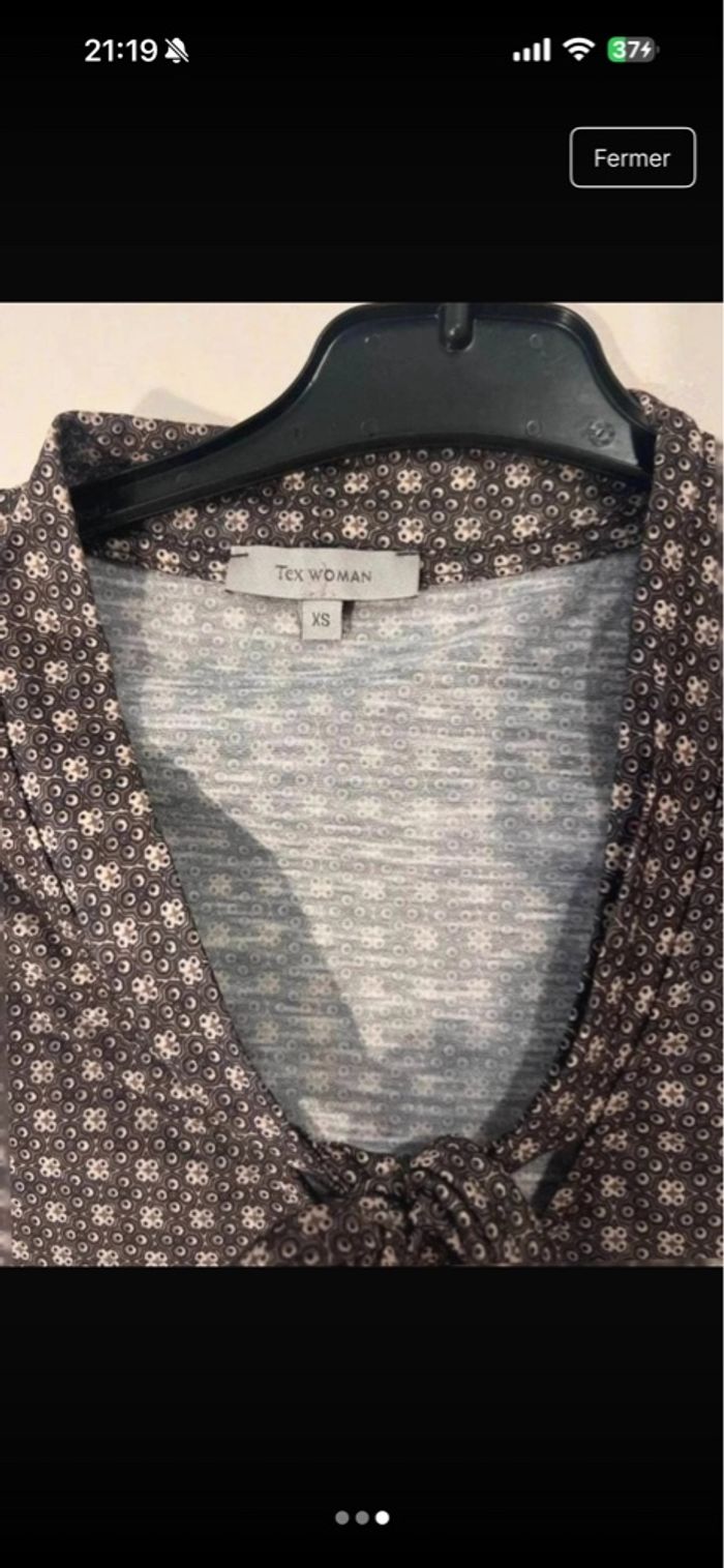 Superbe blouse parisienne chic - taille XS - comme neuve - photo numéro 2