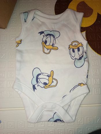 Bodies Donald's disney sans manches taille 1mois neuf