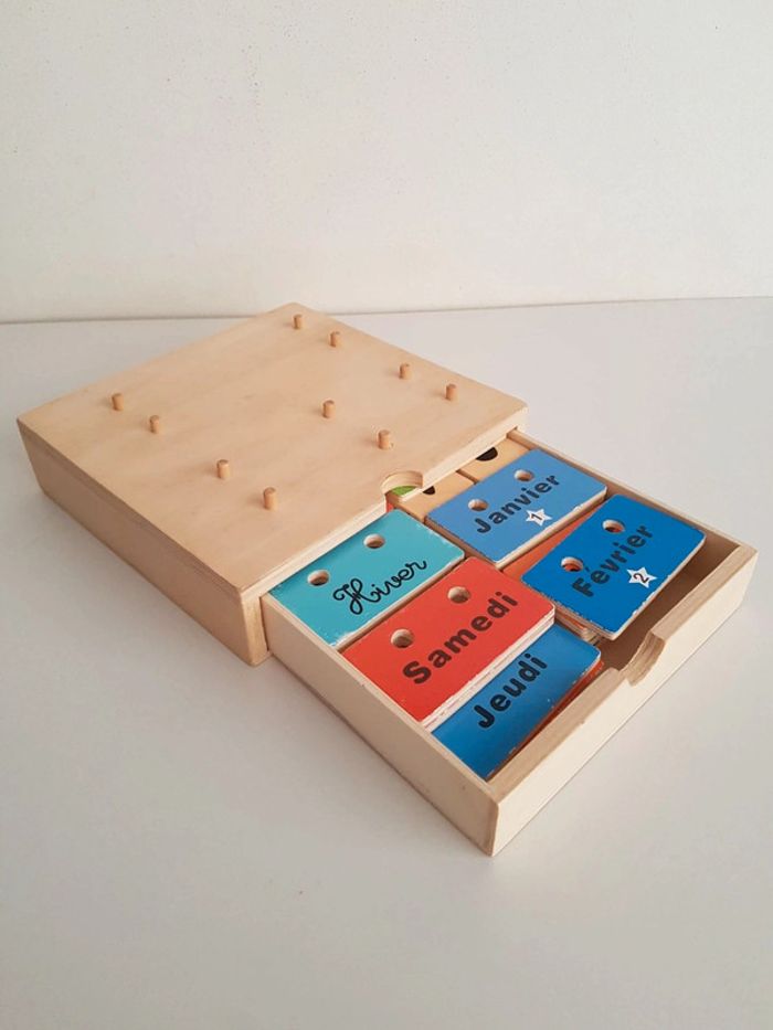 Coffret en bois date du jour hippopotame - photo numéro 9