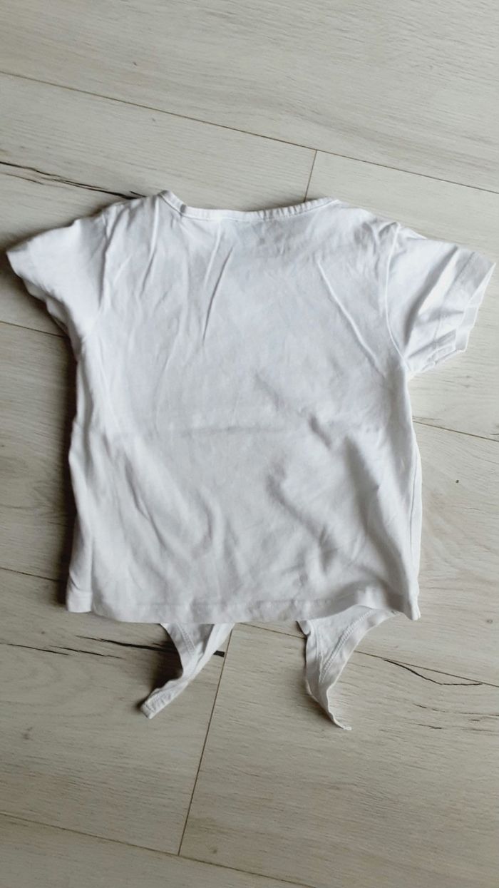 Vêtement fille tee-shirt manches courtes blanc motifs coeurs Influx 4 ans - photo numéro 3