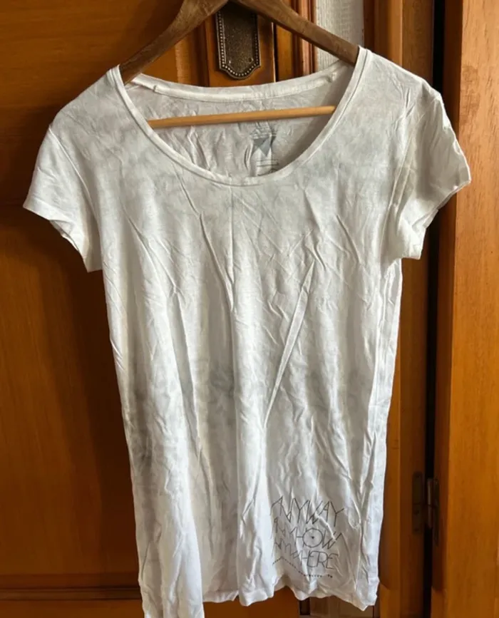 T shirt blanc & argent