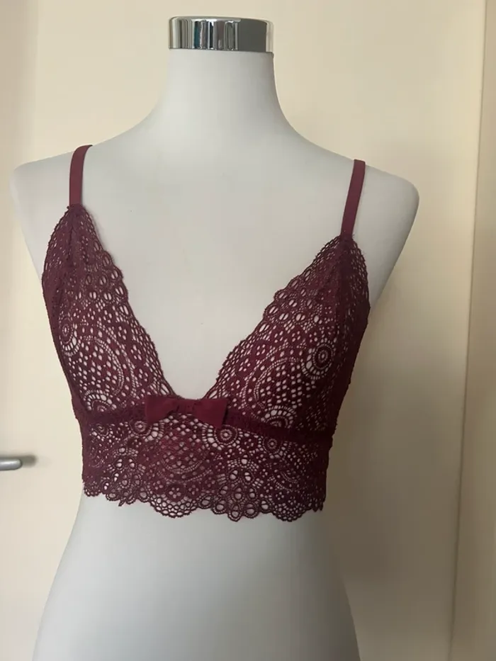 Étam, soutien-gorge, neuf bordeaux prune taille 90 B - photo numéro 3
