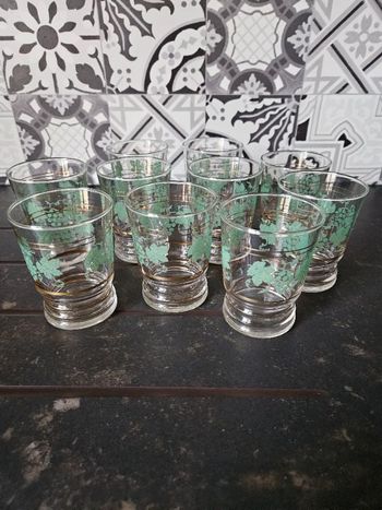 Verres vintage vignes gratinés