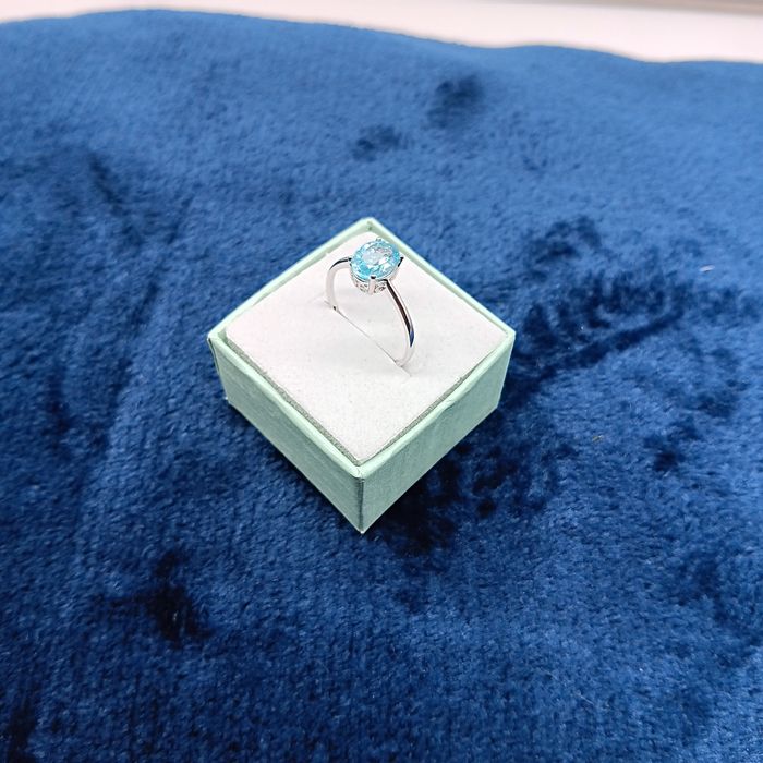 Bague en argent pierre Topaze. T54. Bijoux femme - photo numéro 3