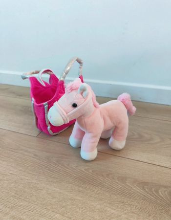 Peluche cheval et son sac