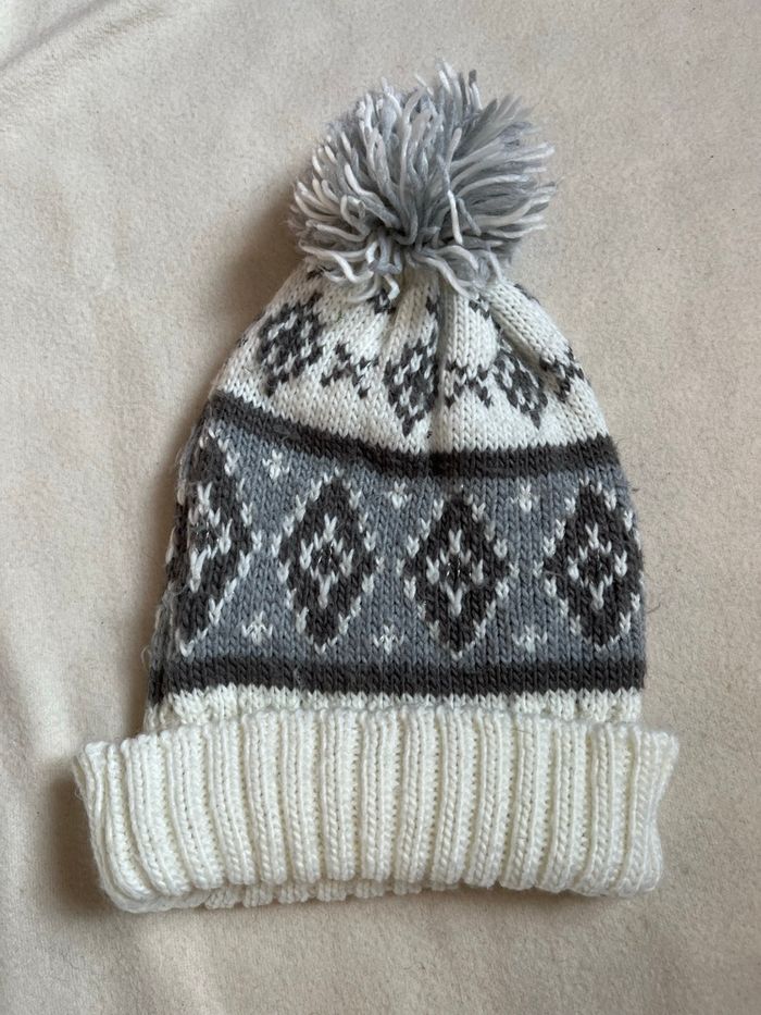 Bonnet laine avec pompon 54 cm - photo numéro 7