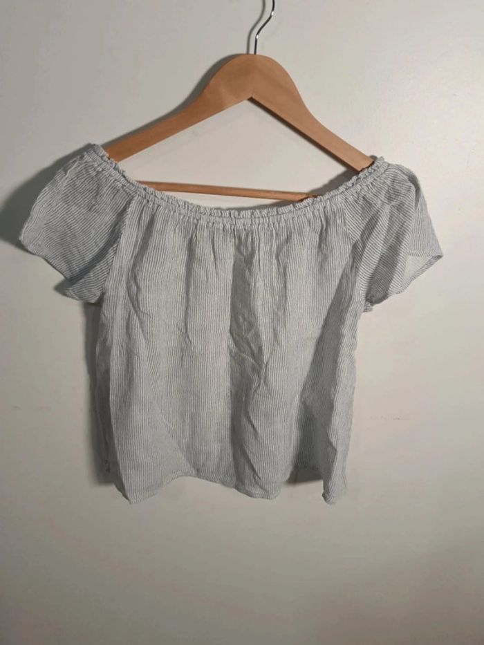 C10 blouse rayé blanc kiabi 12 ans - photo numéro 2