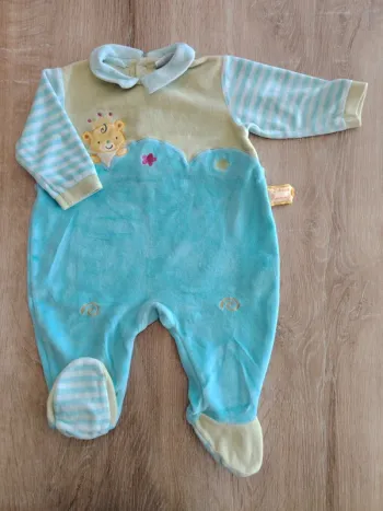 Pyjama velours 1 pièce