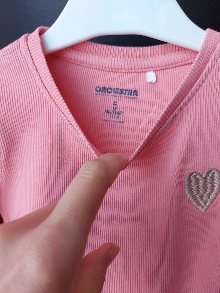 Tee-shirt manches longues Orchestra 5 ans rose - photo numéro 5