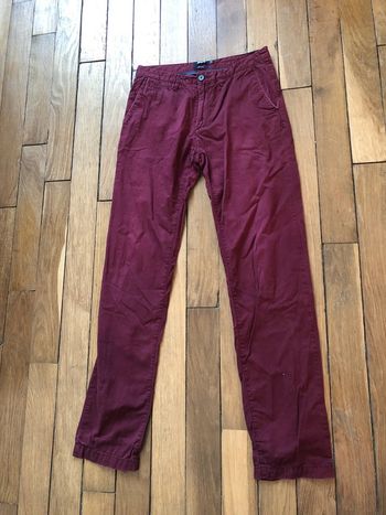 Pantalon chino bordeaux